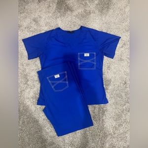 Blue Sky Scrubs - Royal Blue, S Top & M Bottom